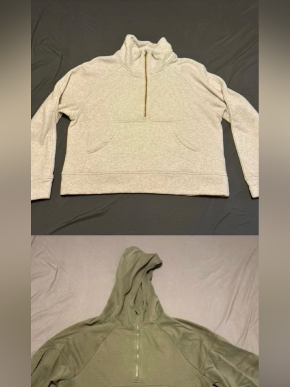Bundle 2 Women’s Half-Zip Cropped Pullover Sweaters Size XL